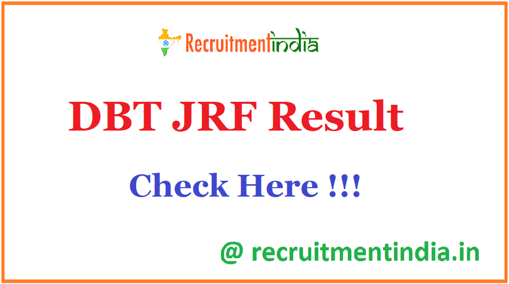 DBT JRF Result 