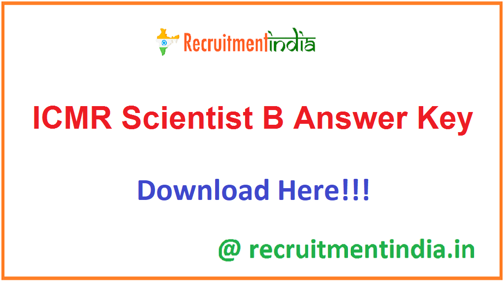 ICMR Scientist B Answer Key