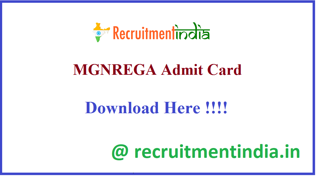 MGNREGA Admit Card 