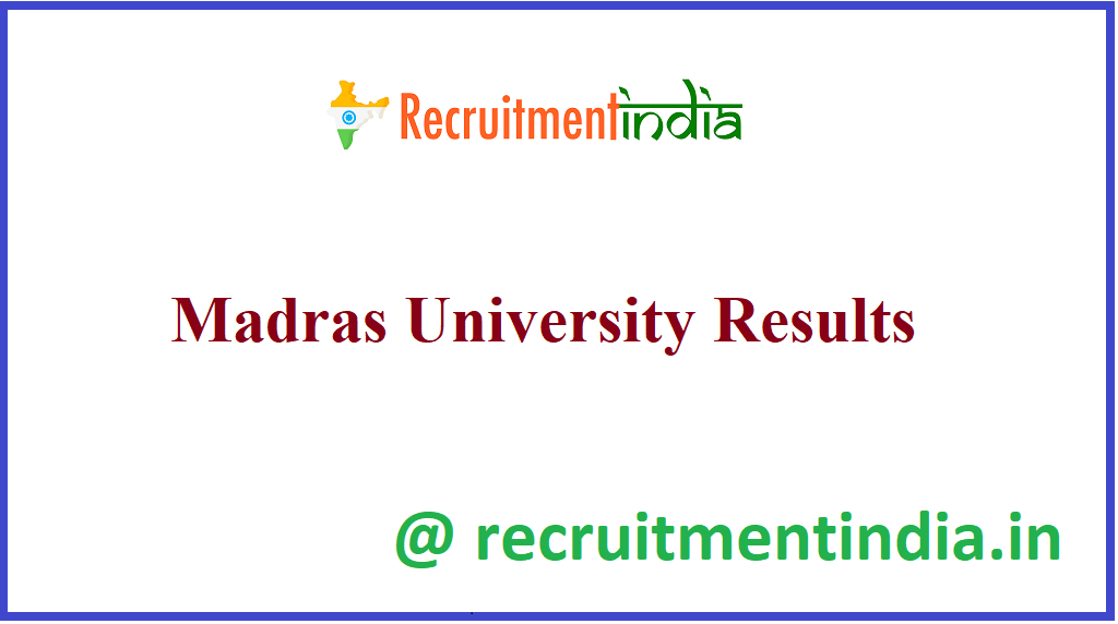 Madras University Results 