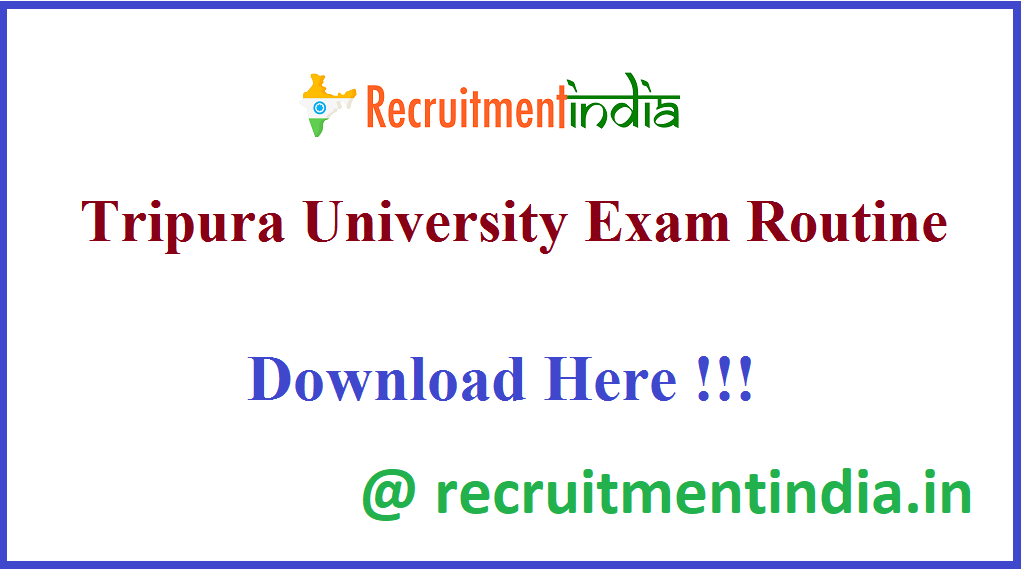 Tripura University Exam Routine 