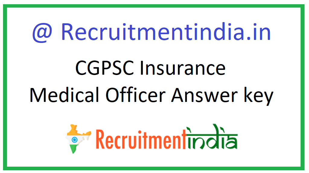 CGPSC Insurance Medical Officer Answer key