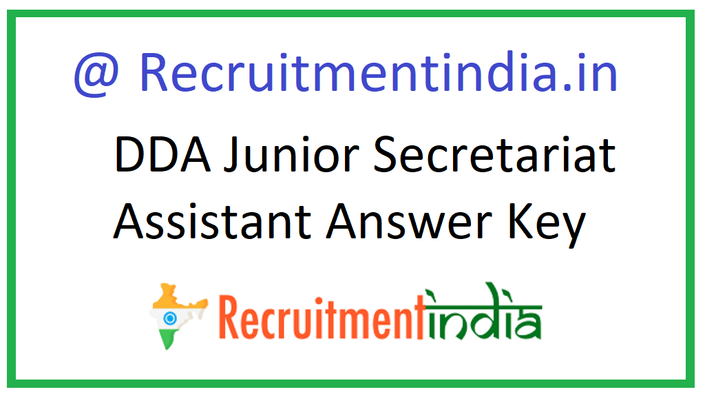 DDA Junior Secretariat Assistant Answer Key 