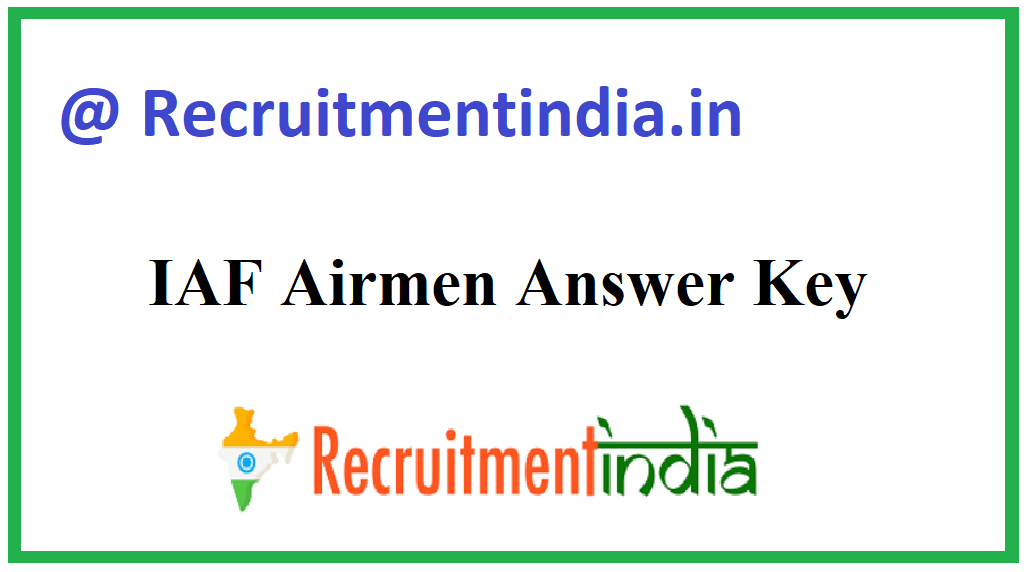 IAF Airmen Answer Key