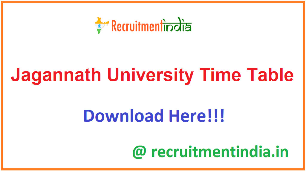 Jagannath University Time Table