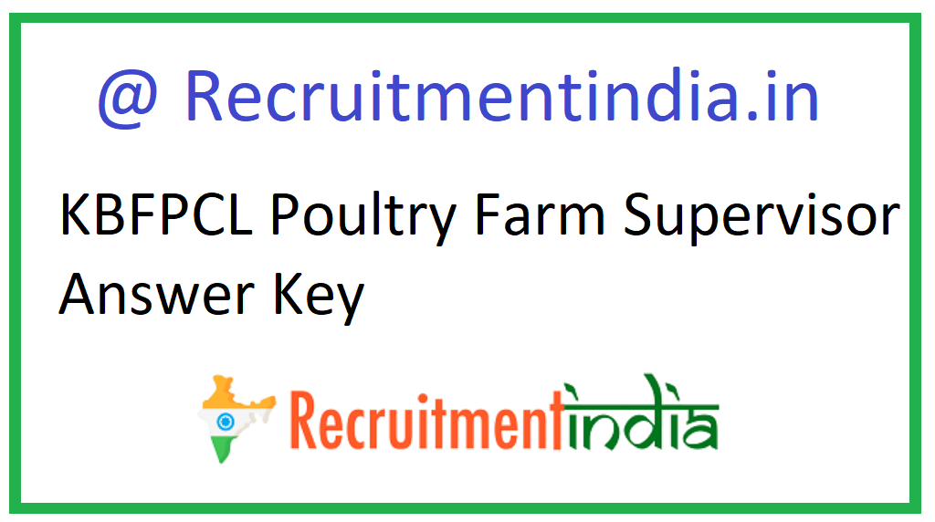 KBFPCL Poultry Farm Supervisor Answer Key