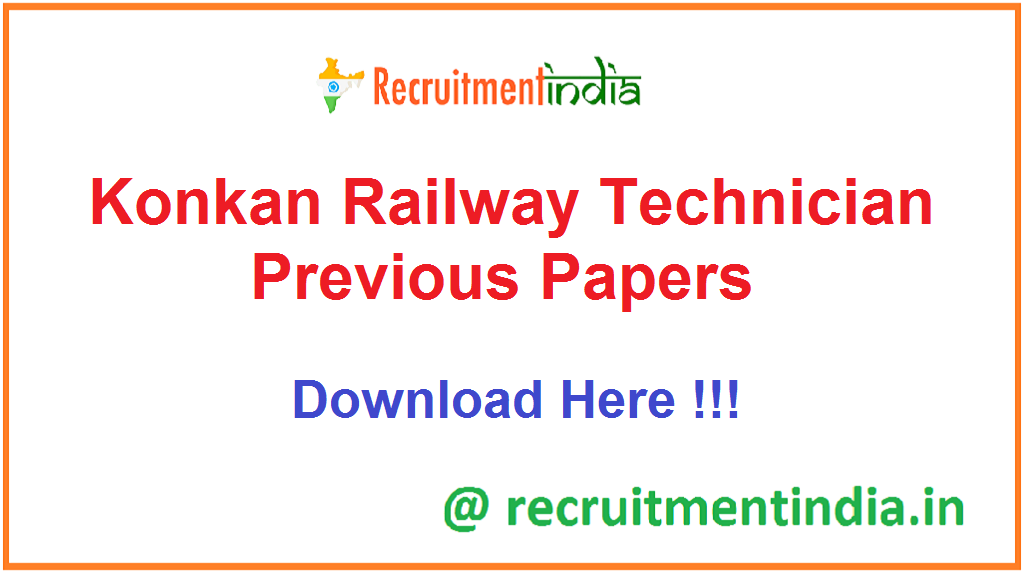 Konkan Railway Technician Previous Papers