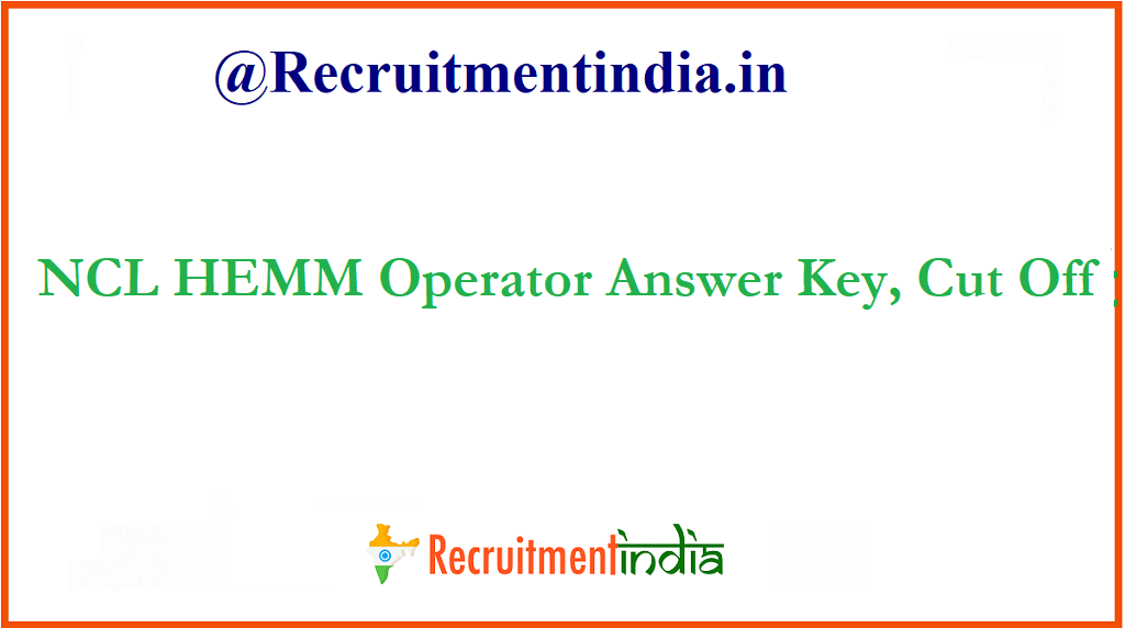 NCL HEMM Operator Answer Key 