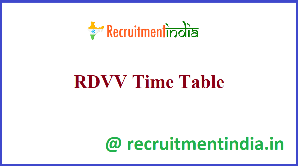 RDVV Time Table