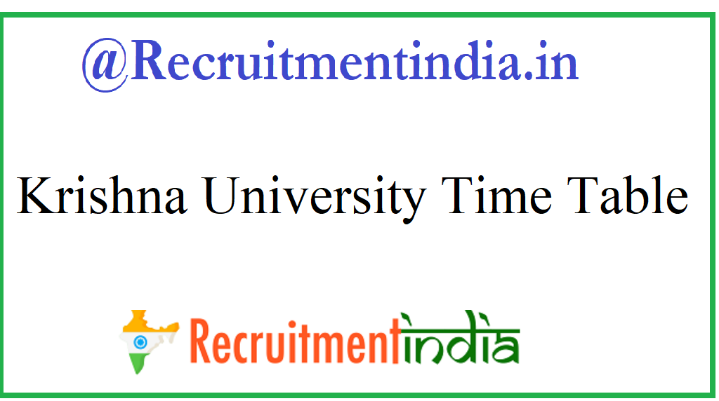 Krishna University Time Table