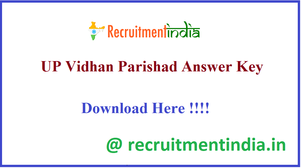 UP Vidhan Parishad Answer Key