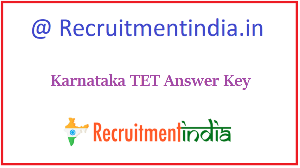 Karnataka TET Answer Key 