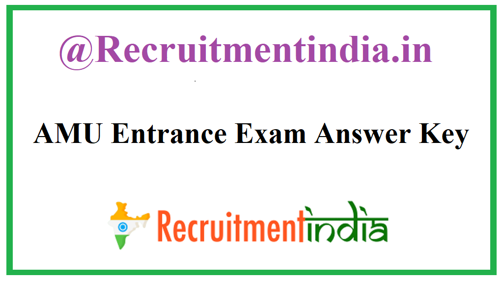 AMU Entrance Exam Answer Key