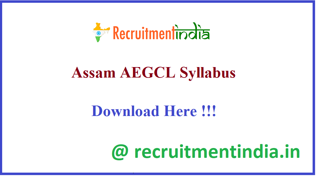 Assam AEGCL Syllabus 