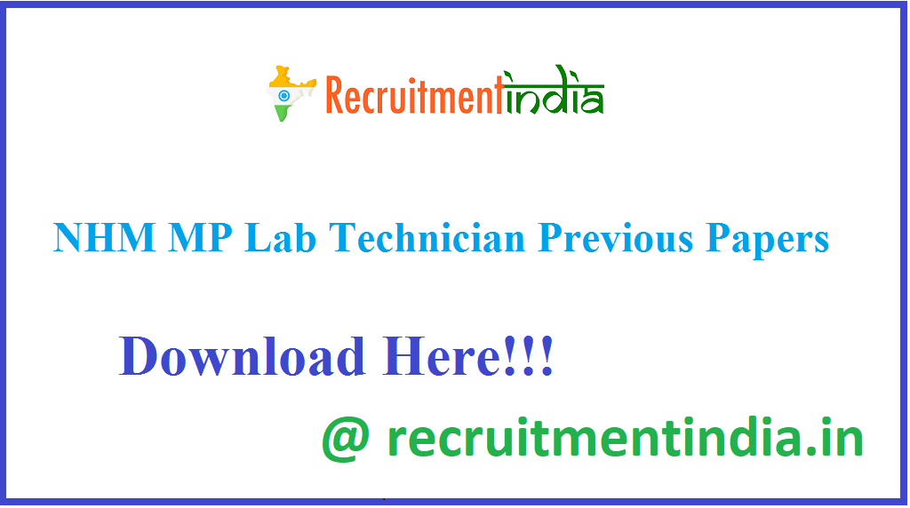 NHM MP Lab Technician Previous Papers