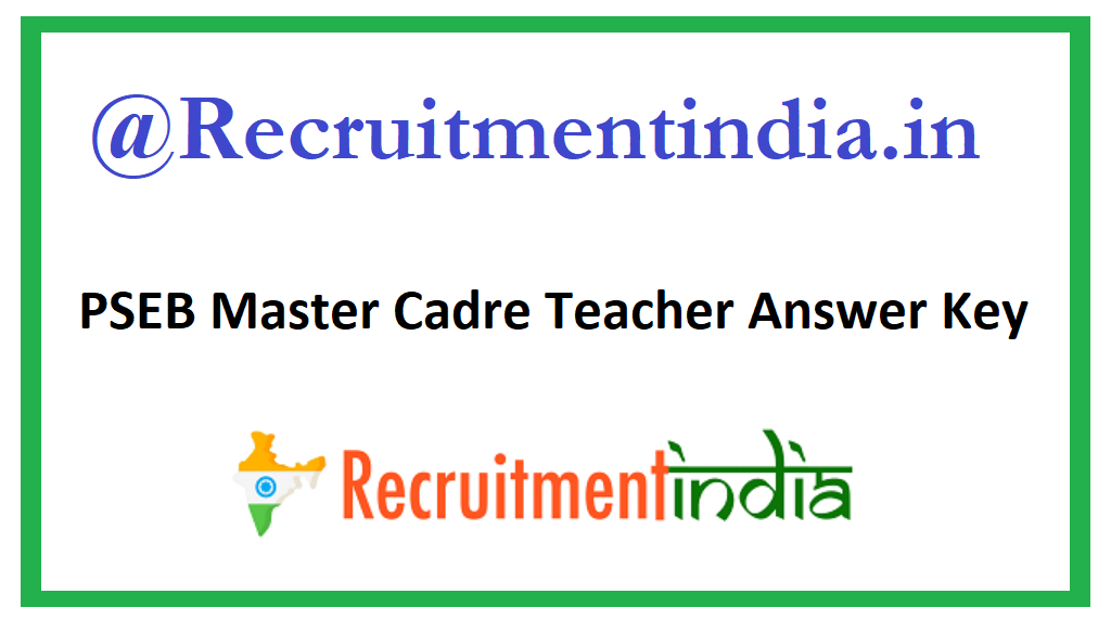 PSEB Master Cadre Teacher Answer Key
