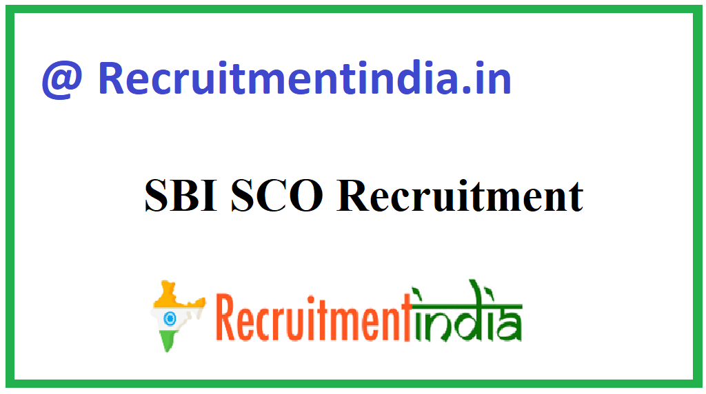 SBI SCO Recruitment 