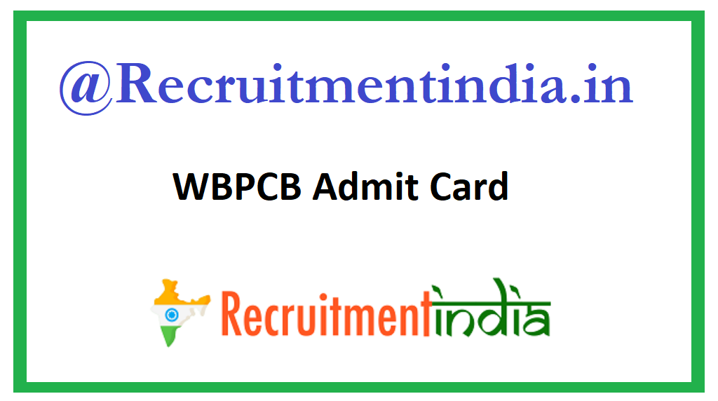 WBPCB Admit Card