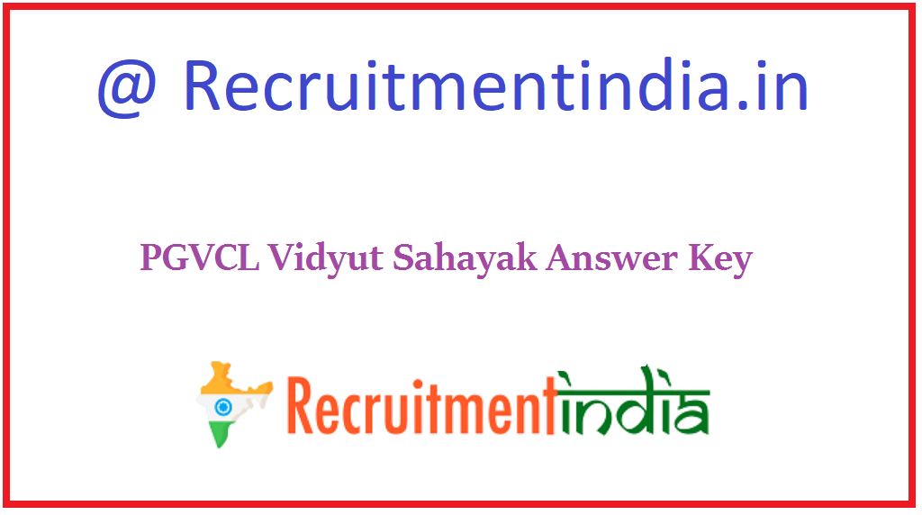 PGVCL Vidyut Sahayak Answer Key
