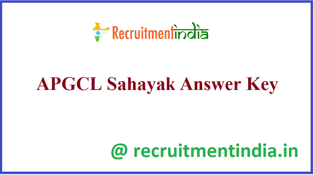 APGCL Sahayak Answer Key 