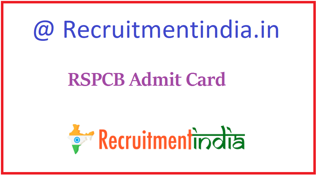 RSPCB Admit Card 