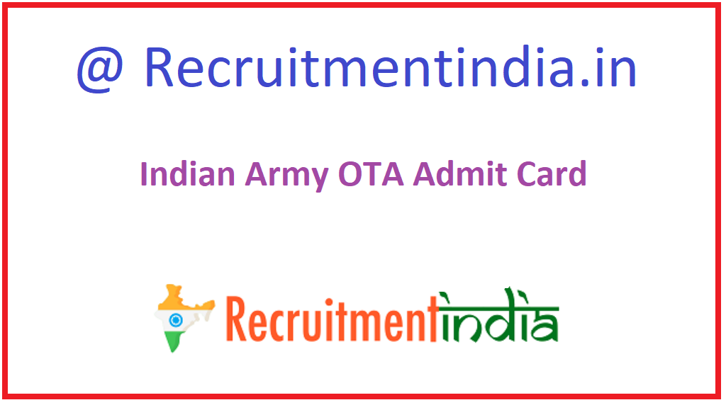 Indian Army OTA Admit Card