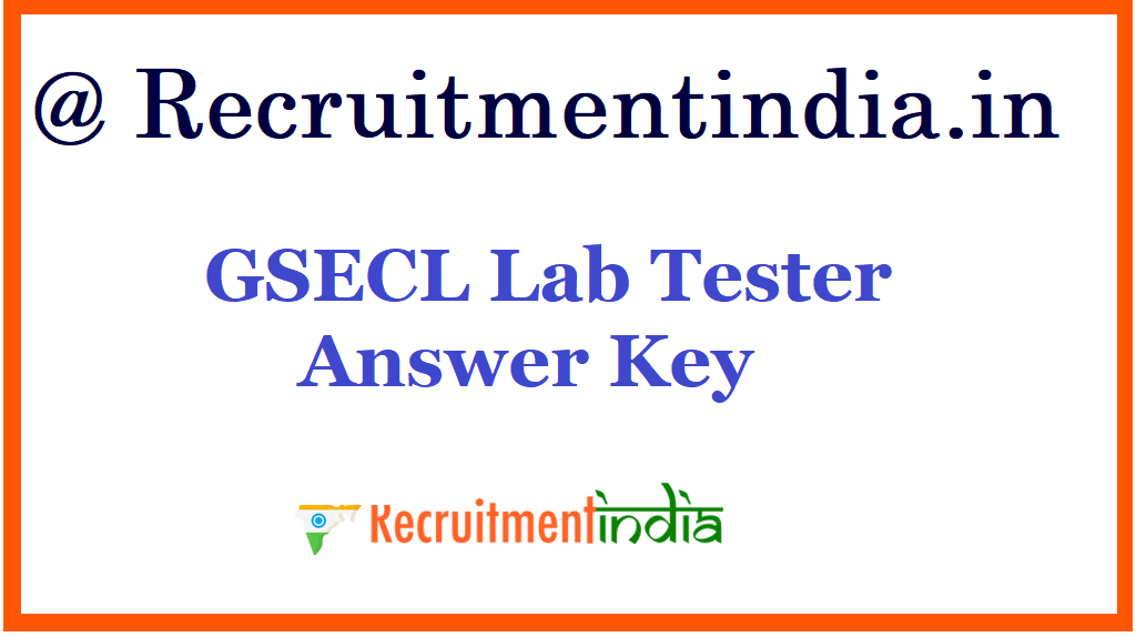 GSECL Lab Tester Answer Key