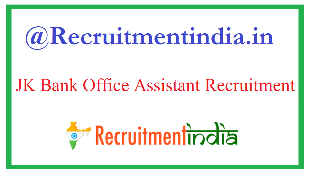 JK Bank Office Assistant Recruitment