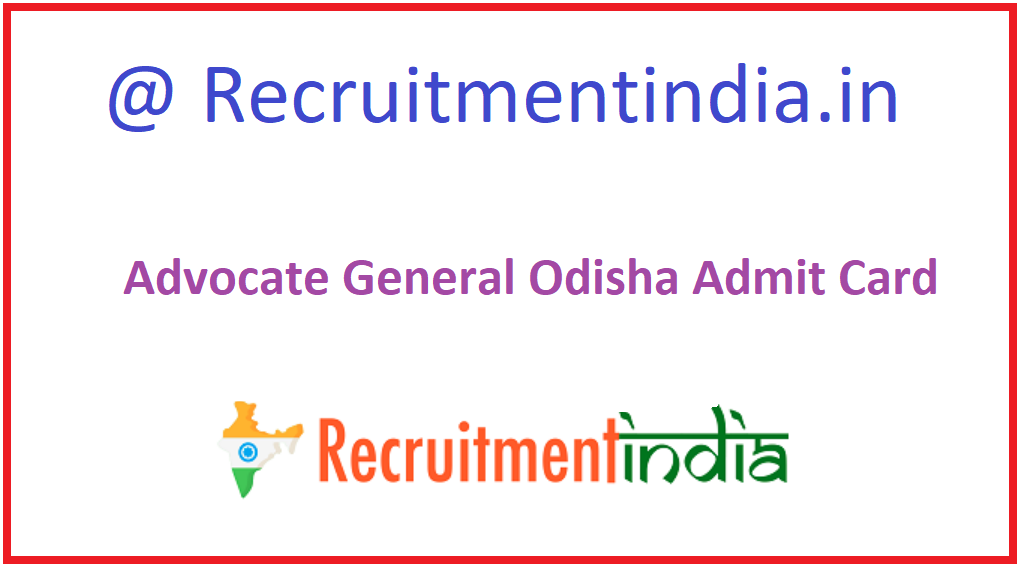 Advocate General Odisha Admit Card 