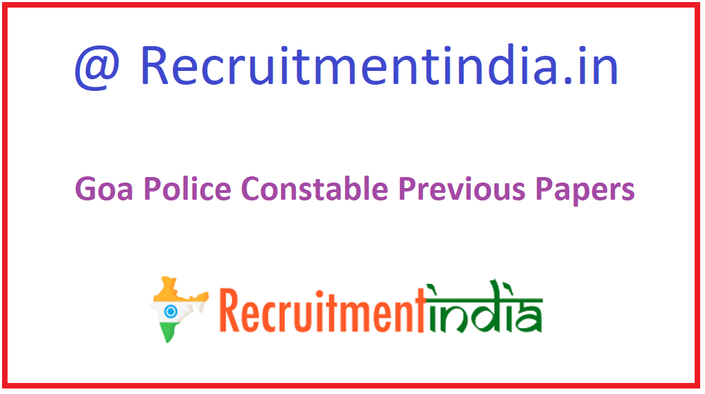 Goa Police Constable Previous Papers