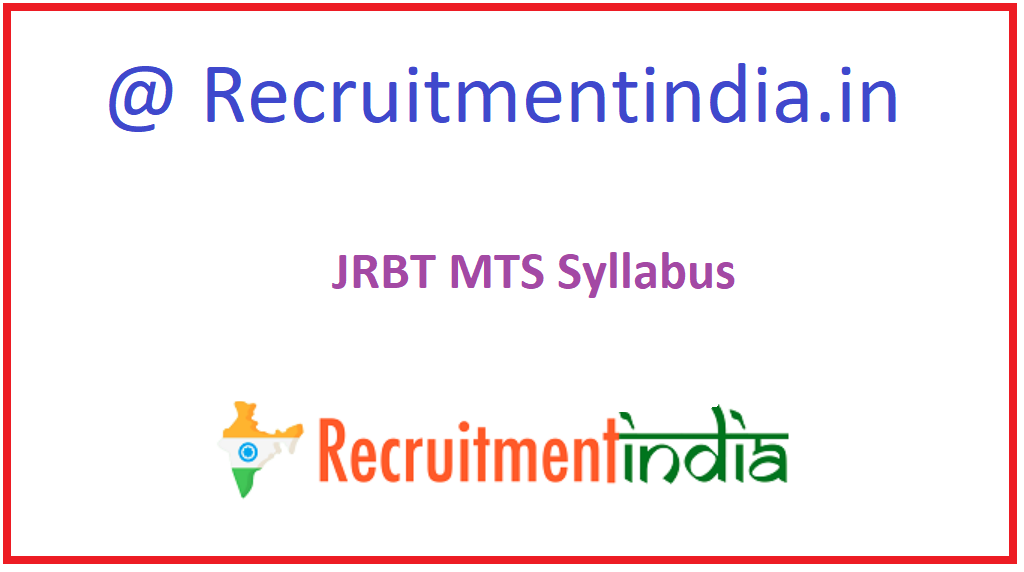 JRBT MTS Syllabus 