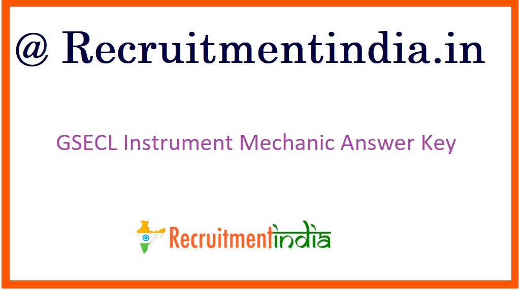 GSECL Instrument Mechanic Answer Key