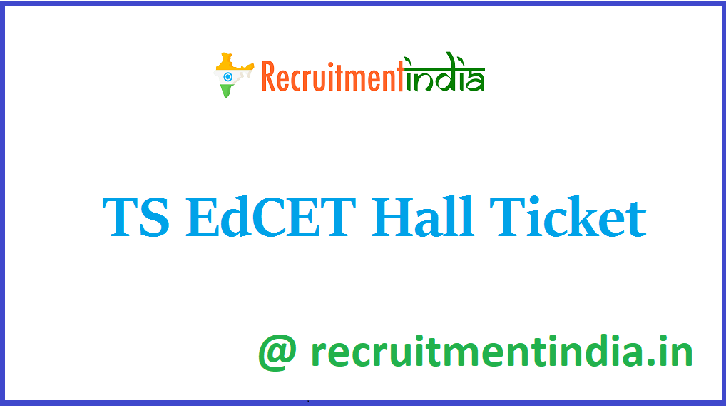 TS EdCET Hall Ticket
