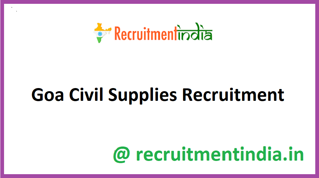 Goa Civil Supplies Recruitment