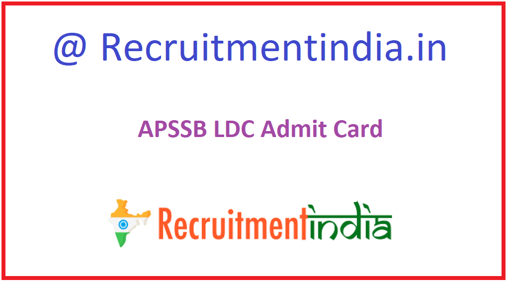 APSSB LDC Admit Card