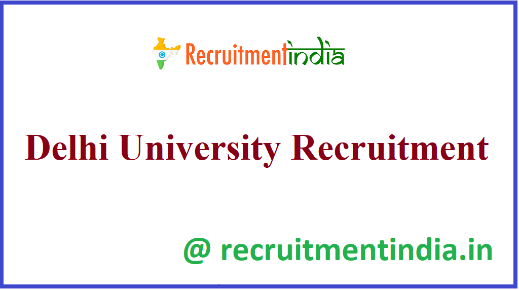 Delhi University Recruitment 