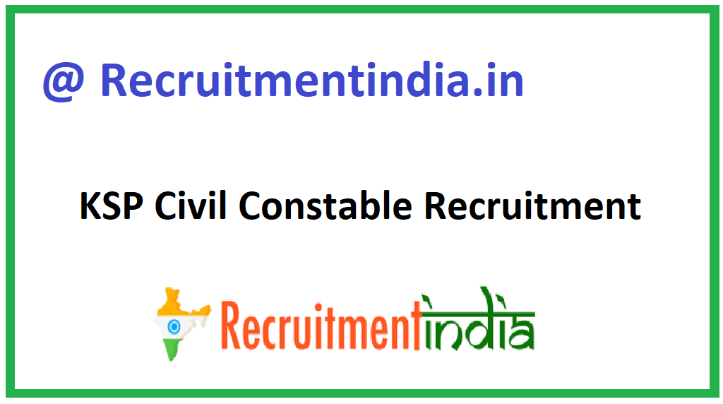 KSP Civil Constable Recruitment