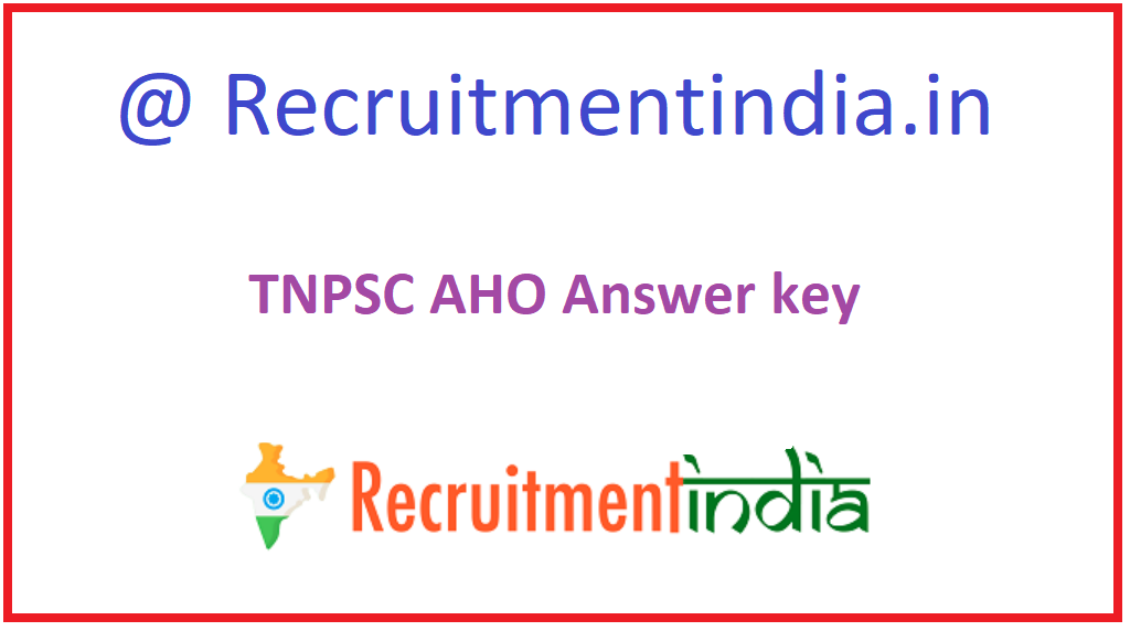 TNPSC AHO Answer key