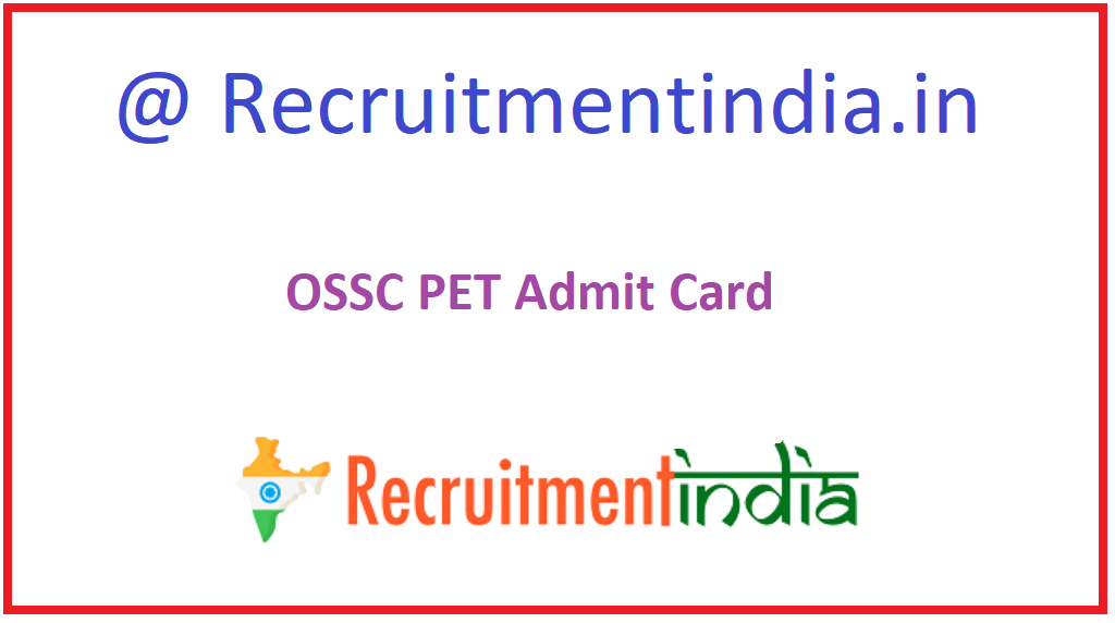 OSSC PET Admit Card 
