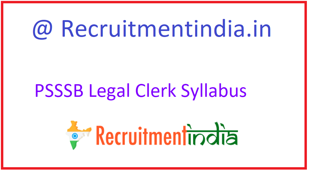 PSSSB Legal Clerk Syllabus