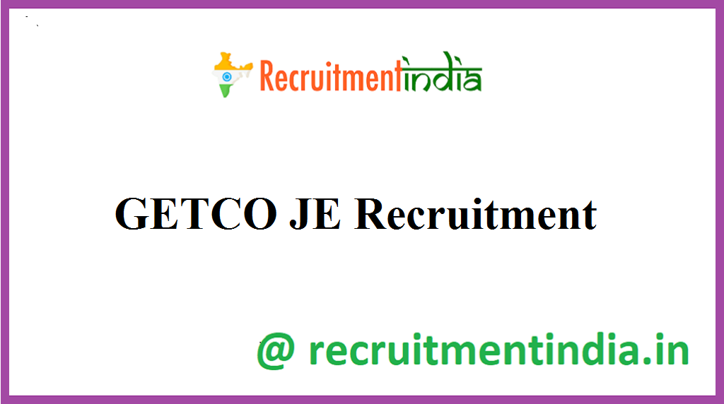 GETCO JE Recruitment