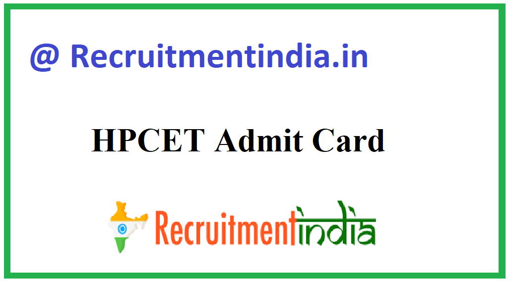 HPCET Admit Card