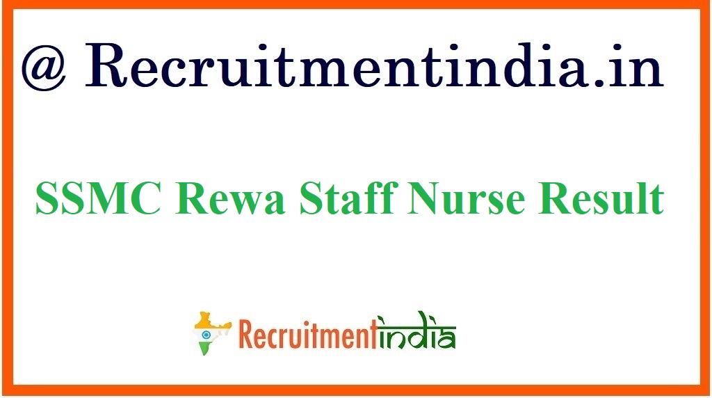 SSMC Rewa Staff Nurse Result