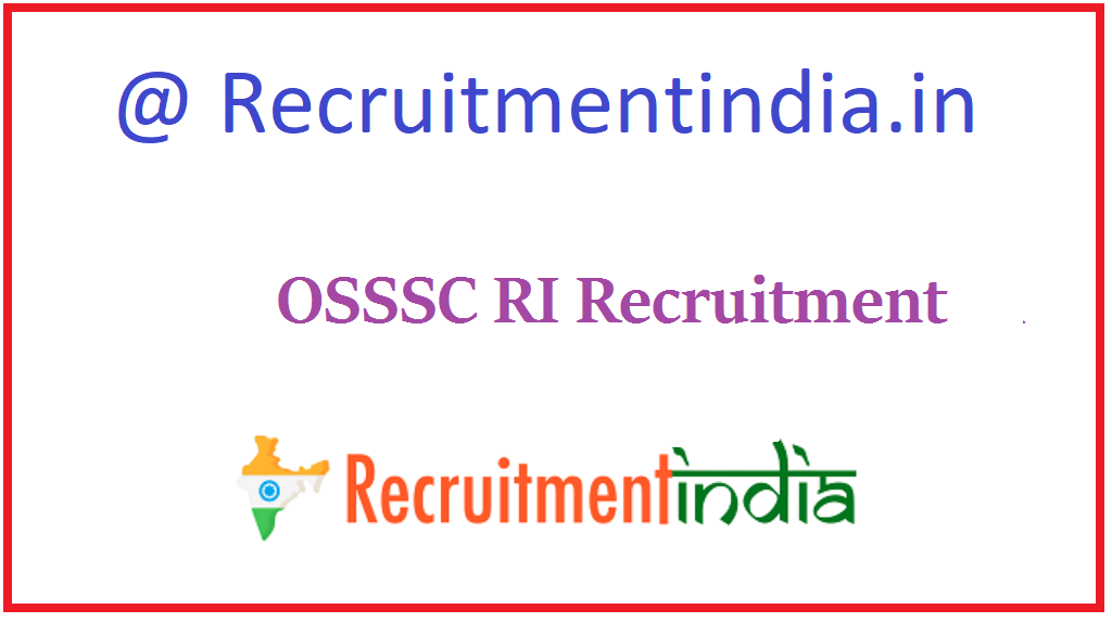 OSSSC RI Recruitment