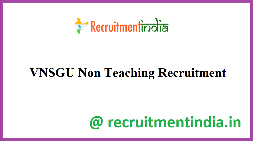 VNSGU Non Teaching Recruitment