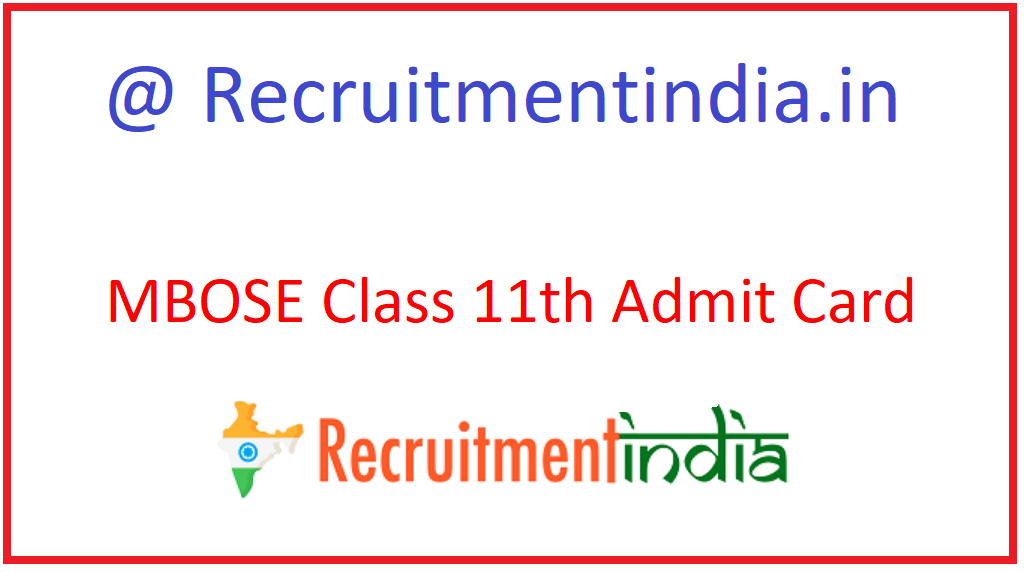 MBOSE Class 11th Admit Card