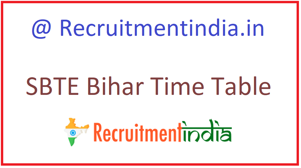 SBTE Bihar Time Table