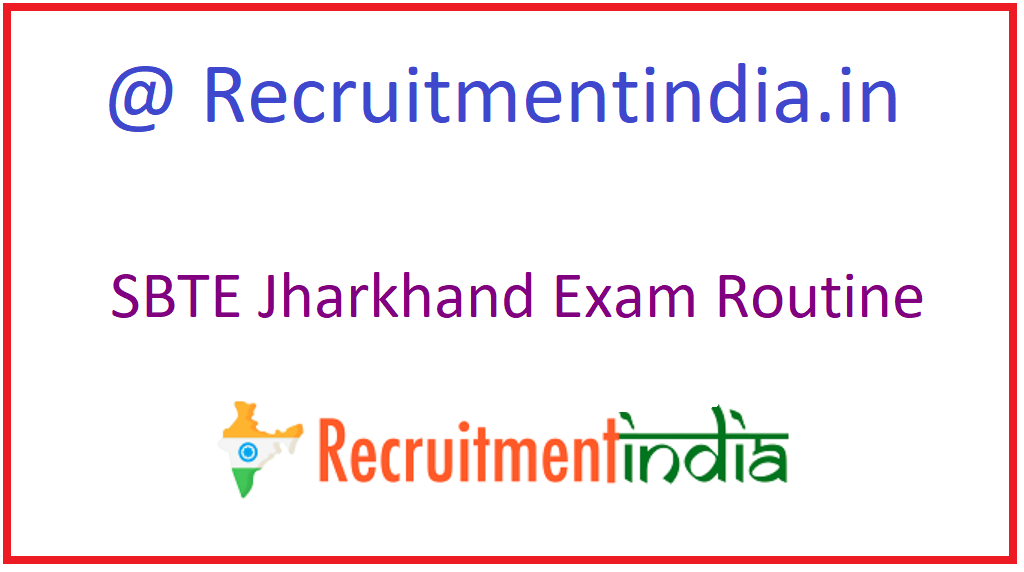 SBTE Jharkhand Exam Routine 