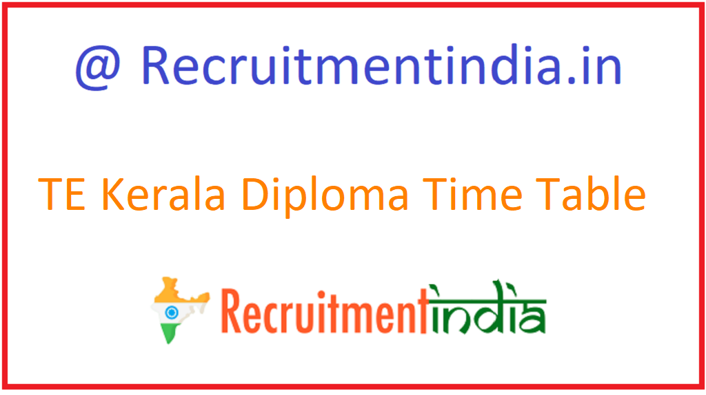 TE Kerala Diploma Time Table