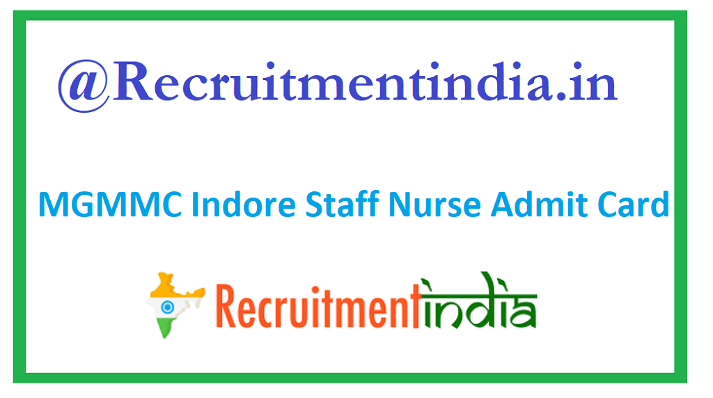 MGMMC Indore Staff Nurse Admit Card
